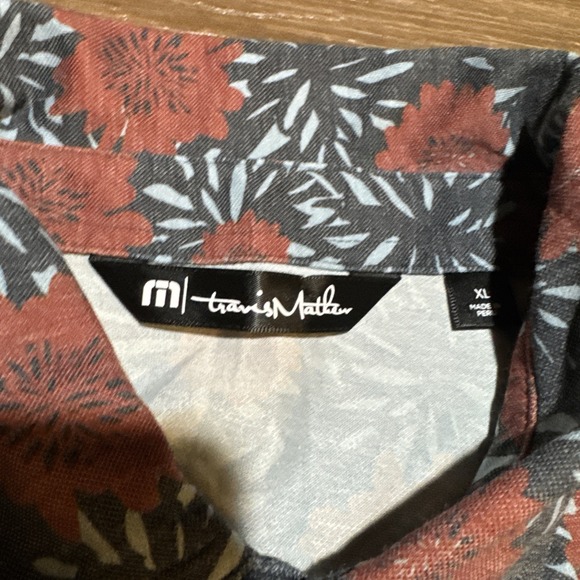 Travis Mathew Mens XL Scenic Pass Polo Shirt Floral Heater Series Casual Stretch - Picture 6 of 11